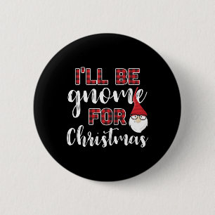 Badge Rond 5 Cm Gnome For Christmas