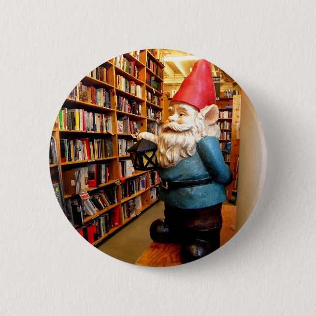 Badge Rond 5 Cm Gnome II de bibliothèque (Devant)