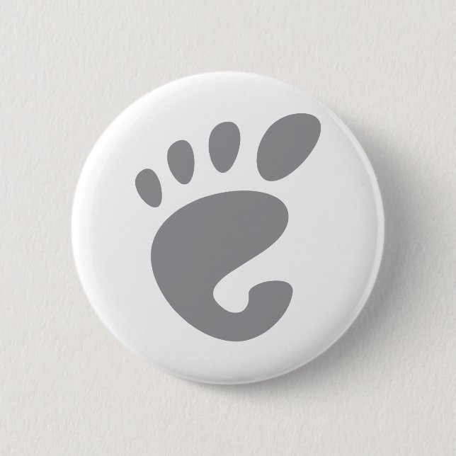 Badge Rond 5 Cm Gnome - Linux - OSS FSF (Devant)