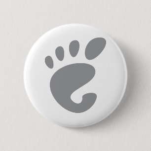 Badge Rond 5 Cm Gnome - Linux - OSS FSF