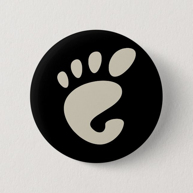 Badge Rond 5 Cm Gnome - Linux - OSS FSF (Devant)