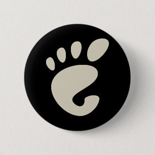 Badge Rond 5 Cm Gnome - Linux - OSS FSF
