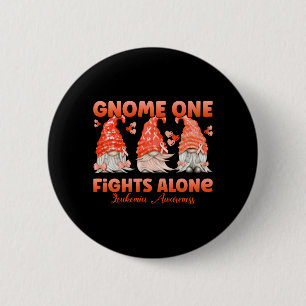 Badge Rond 5 Cm Gnome masculin seul contre tous orange _ Leucémie