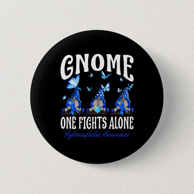 Badge Rond 5 Cm Gnome One combat seul la sensibilisation à l'hydro (Devant)