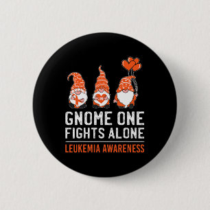Badge Rond 5 Cm Gnome One combat seul Leucémie Cancer Sensibilisat
