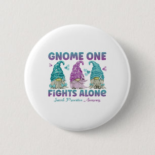 Badge Rond 5 Cm Gnome One se bat seul Prévention du suicide Sensib
