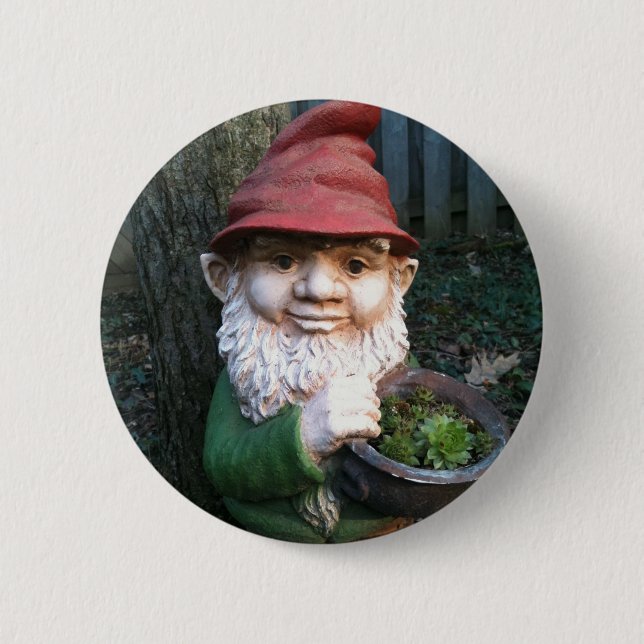Badge Rond 5 Cm Gnomes de jardin (Devant)