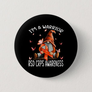 Badge Rond 5 Cm Gnomes I'm A Warrior Rsd Crps Sensibilisation Papi