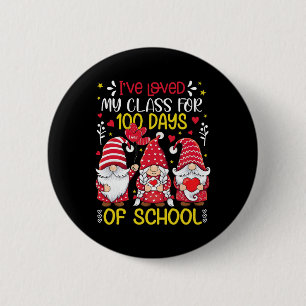 Badge Rond 5 Cm Gnomes que j'ai aimé mon Cl pendant 100 jours Prof