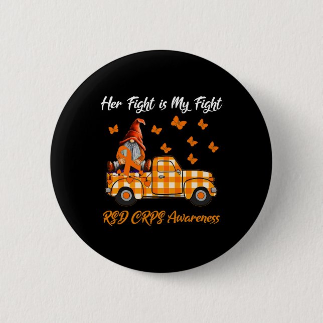 Badge Rond 5 Cm Gnomher Son Combat Est Mon Combat Rsd Crps Sensibi (Devant)