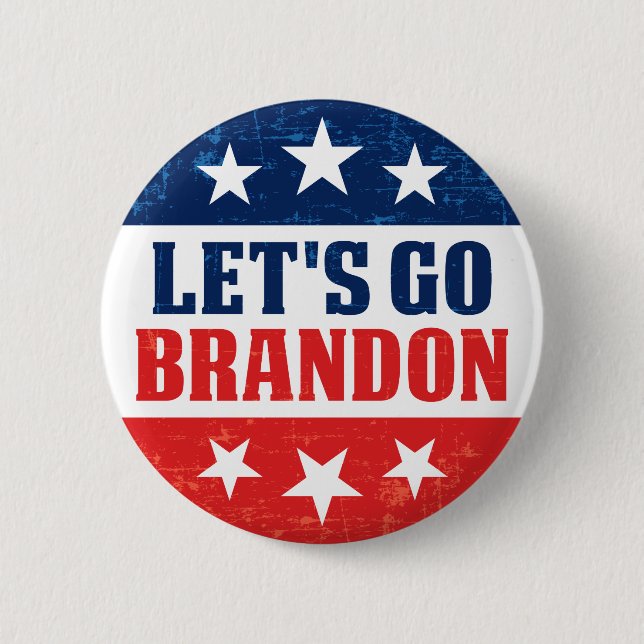 Badge Rond 5 Cm Go Brandon drôle anti Biden Pro trump 2024 (Devant)