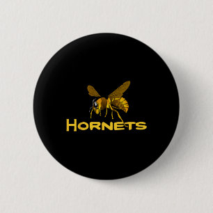 Badge Rond 5 Cm Go Hornets Footbyll Bysebyll Bysketbyll Cheer Danc