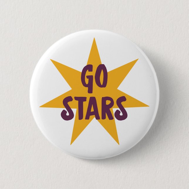 Badge Rond 5 Cm Go Stars (Devant)