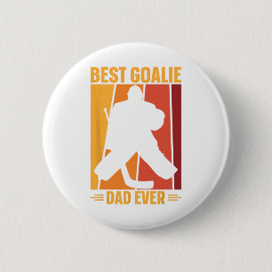 Badge Rond 5 Cm Goalie Papa Hockey sur glace Joueur de hockey de h