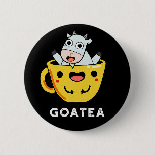 Badge Rond 5 Cm Goatea Funny Chèvre Thé Pun Dark BG