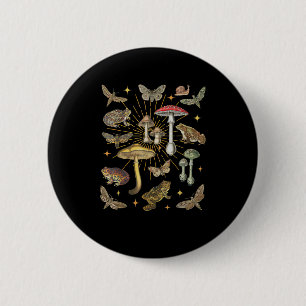 Badge Rond 5 Cm Goblinaire Esthétique Champignon Grenouille Papill