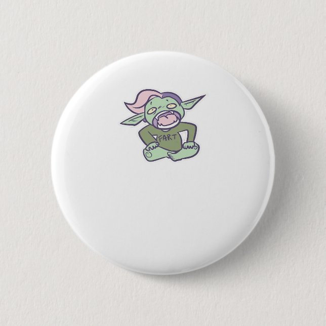 Badge Rond 5 Cm Goblincore Fart Goblin Classique (Devant)