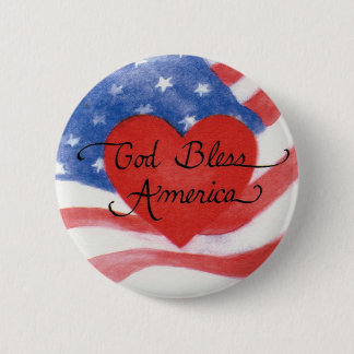 Badge Rond 5 Cm God Bless America
