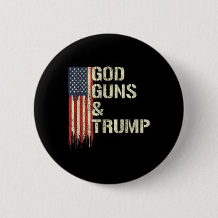 Badge Rond 5 Cm God Guns Et Trump I 2e Amendement Trump Drapeau