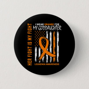 Badge Rond 5 Cm Godgirl Leukemia Cancer Awareness American Fla