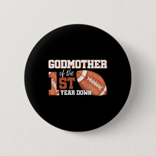 Badge Rond 5 Cm Godmère De 1 An Anniversaire Football 1er