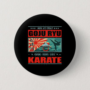 Badge Rond 5 Cm Goju Ryu Karate Kanji
