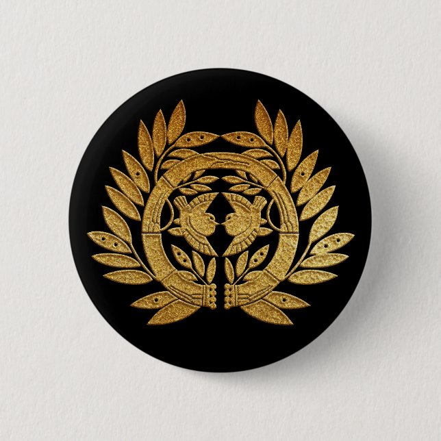 Badge Rond 5 Cm Gold Date Take in Suzume Kamon (Devant)
