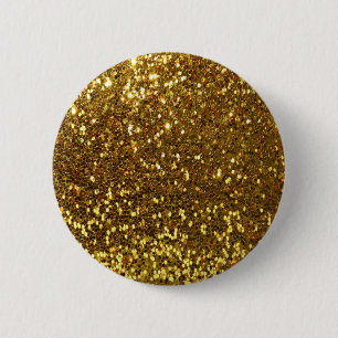 Badge Rond 5 Cm Gold Glitter