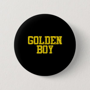 Badge Rond 5 Cm Golden Boy Good Luck Charm Bysketbyll Fortune