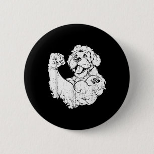 Badge Rond 5 Cm Golden Doodle Biceps Tattoo Chien race - Animal de
