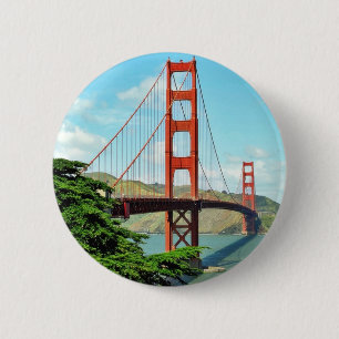 Badge Rond 5 Cm Golden gate bridge à San Francisco
