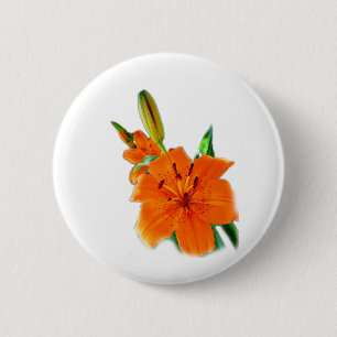 Badge Rond 5 Cm Golden Lily