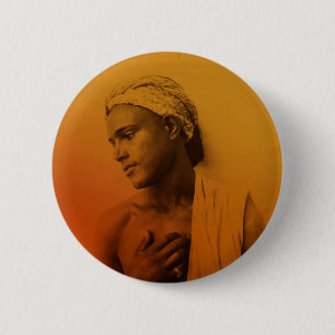 Badge Rond 5 Cm Golden Maghreb Tunisien Djerba Boy Man Homme mâle