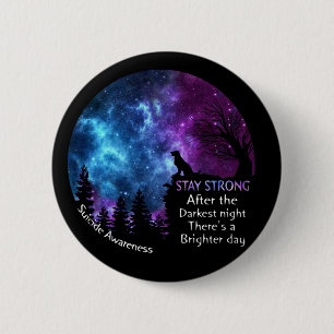 Badge Rond 5 Cm Golden Retriever Suicide Sensibilisation Restez Am