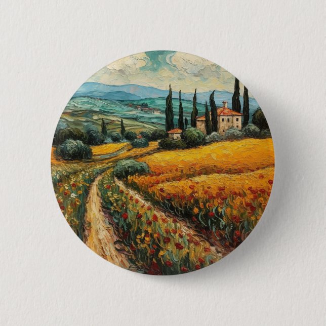Badge Rond 5 Cm Golden Toscane Dreams (Devant)