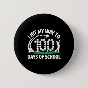 Badge Rond 5 Cm Golf 100 Jours D'école Drôle Enseignant Élève 100e