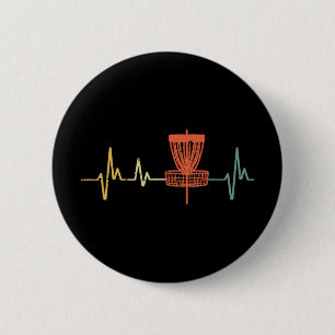 Badge Rond 5 Cm Golf à disque Battement de coeur Amour Frisbee Fro