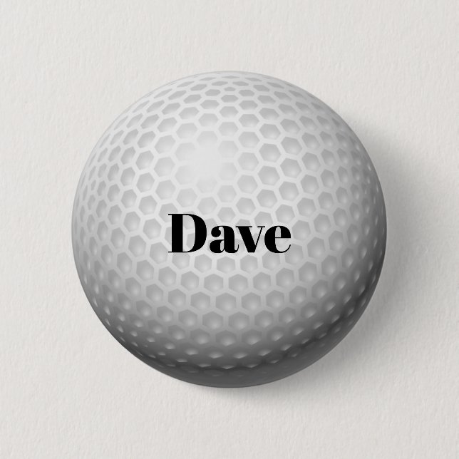 Badge Rond 5 Cm Golf Ball Modèle, personnalisable, (Devant)