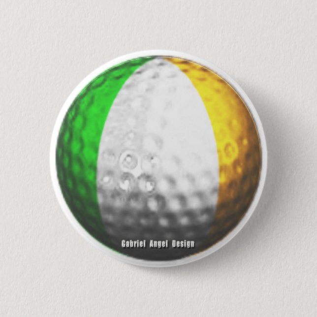 Badge Rond 5 Cm Golf irlandais (Devant)