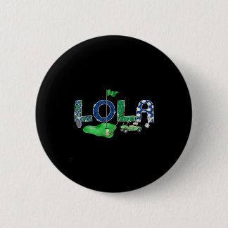 Badge Rond 5 Cm Golf Lola Hole In One Golf 1st Birthday Boy Party 