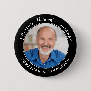 Badge Rond 5 Cm Golf Memorial Heaven Sympathy Golfo Photo