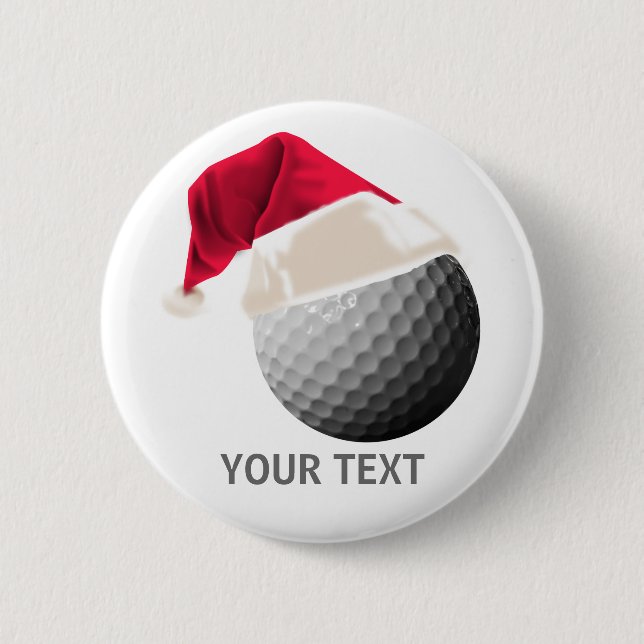 Badge Rond 5 Cm golf Noël (Devant)