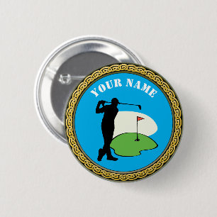 Badge Rond 5 Cm Golf personnalisé - Ajouter un nom
