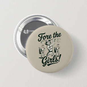 Badge Rond 5 Cm Golf pour les filles mignon drôle golf dames