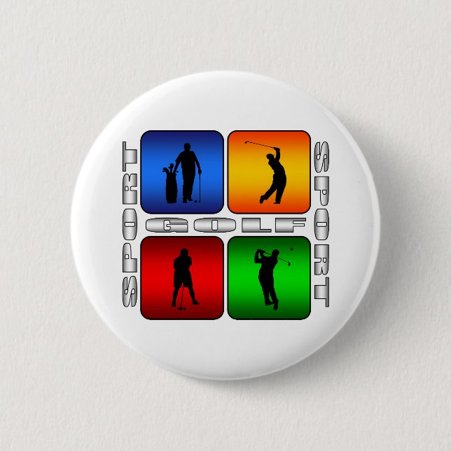 Badge Rond 5 Cm Golf spectaculaire (Devant)