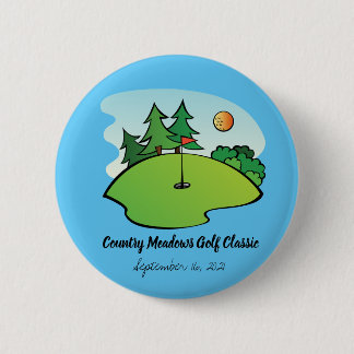 Badge Rond 5 Cm Golf Tournoi Charity Événement Bouton d'affaires
