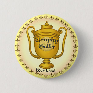 Badge Rond 5 Cm Golf Trophée