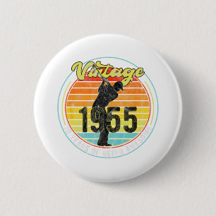 Badge Rond 5 Cm Golf Vintage de 70 ans 1955 70e anniversaire
