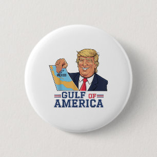 Badge Rond 5 Cm Golfe De L'Amérique Usa Funny Golfe Du Mexique 4 J