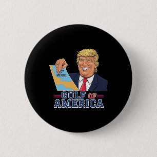 Badge Rond 5 Cm Golfe De L'Amérique Usa Funny Golfe Du Mexique 4 J